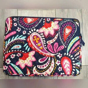 Vera Bradley Laptop‎ Tablet Bag Case Zipper Pouch Purple Paisley